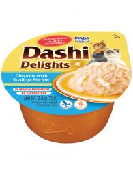 Inaba Churu Cat Dashi Delights kuře s hřebenatkou 70 g