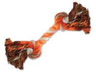 Dog Fantasy Uzel bavlněný oranžovo-bílý 2 knoty 20 cm