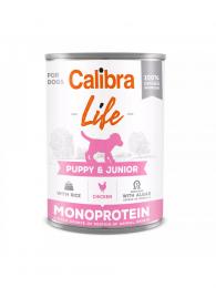 Calibra Dog Life konzerva Puppy & Junior Chicken with rice 400 g