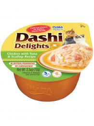 Inaba Churu Cat Dashi Delights kuře s tuňákem a hřebenatkou 70 g