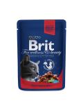 Brit Premium Cat Pouch with Beef Stew & Peas 100 g