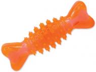 Dog Fantasy Hračka kost válec guma oranžová 12 cm