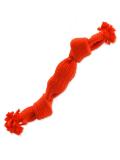 Dog Fantasy Hračka uzel 2 knoty pískací oranžový 35 cm