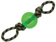 Dog Fantasy Přetahovadlo lano s míčem zelené 35 cm