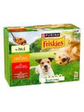 Friskies Dog multipack Adult hovězí, kuřecí a jehněčí v želé 12x85 g