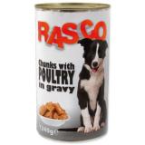 Rasco Dog Konzerva drůbeží kousky ve šťávě 1240 g